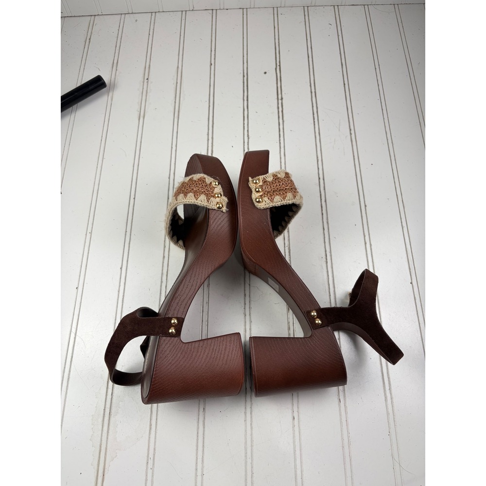 Madden Girl Vintage Y2K Boho Brown Woven Platform Sandals Women's Size 9.5 - Picture 4 of 10